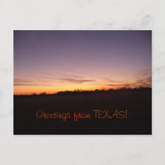 Texas solnedgång vykort