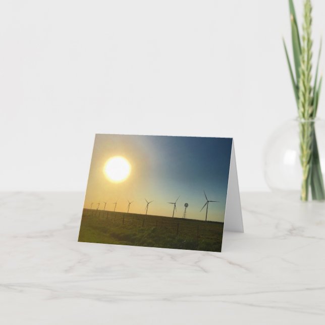 texas solnedgångnotecard kort (Framsida)