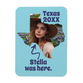 Texas Souvenir - eget namn, foto och år Magnet