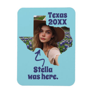 Texas Souvenir - eget namn, foto och år Magnet