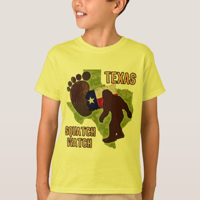 Texas Squatch klocka Tee (Framsida)
