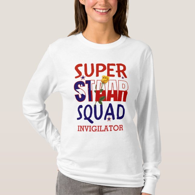 Texas STAAR Testdag Sjukamp TENTAMENSVAKT T Shirt (Framsida)