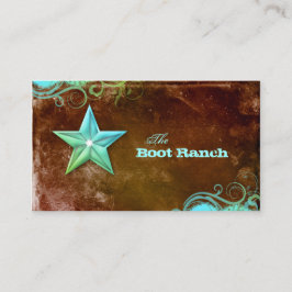 Texas Star Affärskort Brown Blue Jewelry Visitkort
