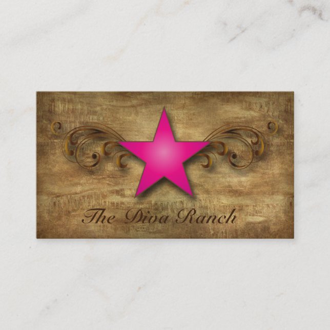 Texas Star Affärskort Suede Rosa Swirls Visitkort (Framsida)