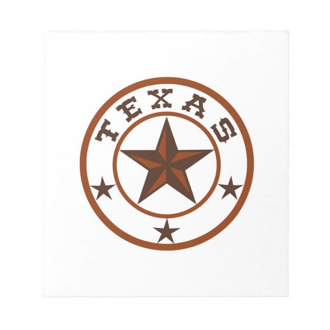 TEXAS STAR EMBLEM ANTECKNINGSBLOCK (Framsida)