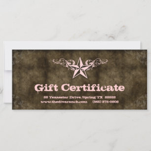 Texas Star Gift Certificate Hett Baby Rosa Brown