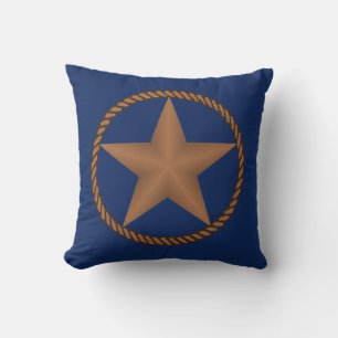 Texas Star med Rope Pillow ANY FÄRG Kudde