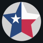 Texas Star Runt Klistermärke<br><div class="desc">Texas Star Texas-flagga-design på en underbar Texas-presentprodukt</div>