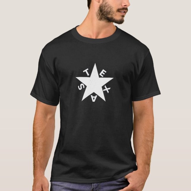 Texas Star T Shirt Classic Zavalla flagga design (Framsida)