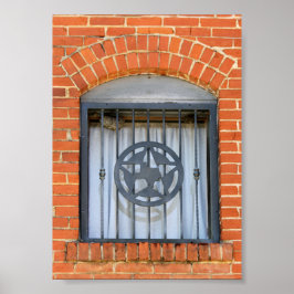 Texas Star Window 5 x 7 tum Poster