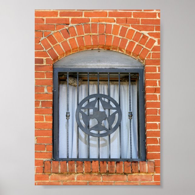 Texas Star Window 5 x 7 tum Poster (Framsidan)