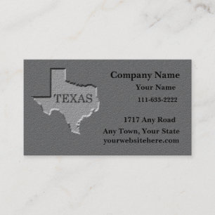 Texas State Affärskort Carved stone look Visitkort