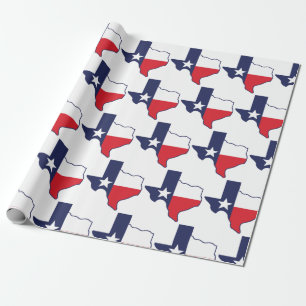 Texas State Birthday Gift Wrap Presentpapper