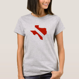 Texas State Dive Flagga T Shirt