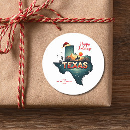 Texas State Glad helg Personlig Text År Runt Klistermärke