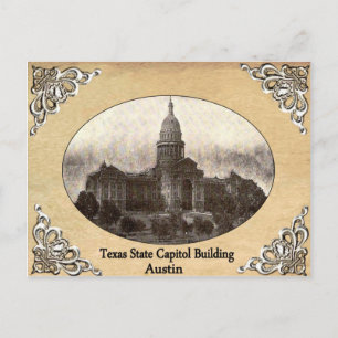 Texas State Huvudstad Bygger gammalt vykort