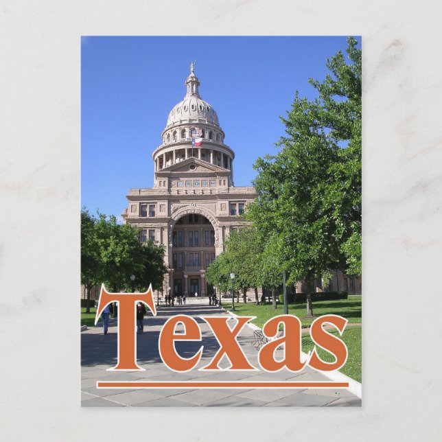 Texas State Huvudstad Byggnad, Austin TX. Vykort (Framsida)