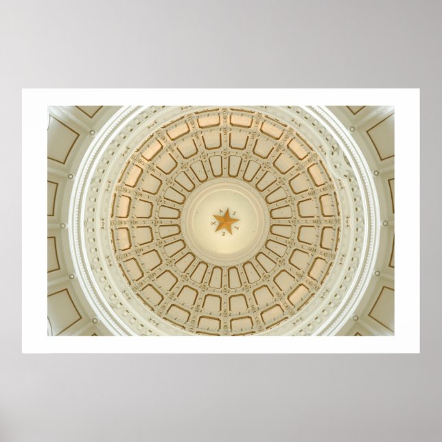 Texas State Huvudstad Rotunda Poster (Framsidan)
