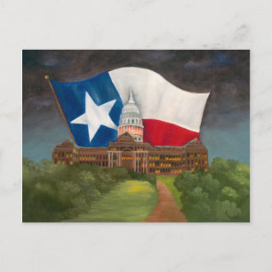 Texas State Huvudstad vid Nattvykort Vykort