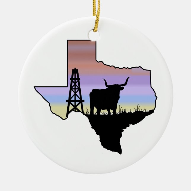 Texas State Julgransprydnad Keramik (Framsidan)