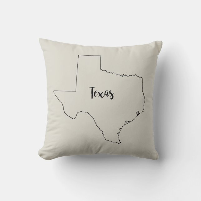Texas State Karta Dekorativ kudde (Framsida)