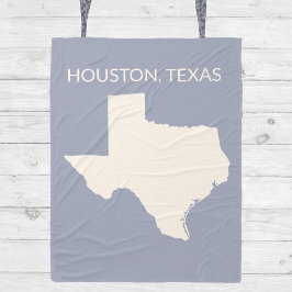 Texas State Karta Home Decor Fleecefilt