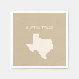 Texas State Karta Home Decor Pappersservett