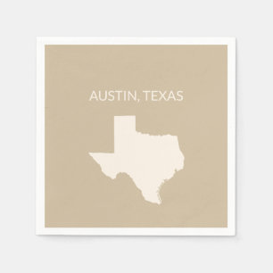Texas State Karta Home Decor Pappersservett
