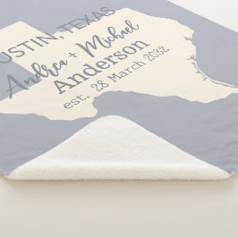 Texas State Karta par Namn och Date Bröllop