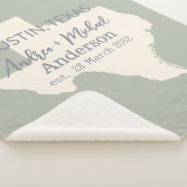 Texas State Karta par Namn och Date Bröllop