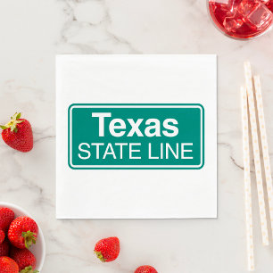 Texas State Line Road Sign Pappersservett
