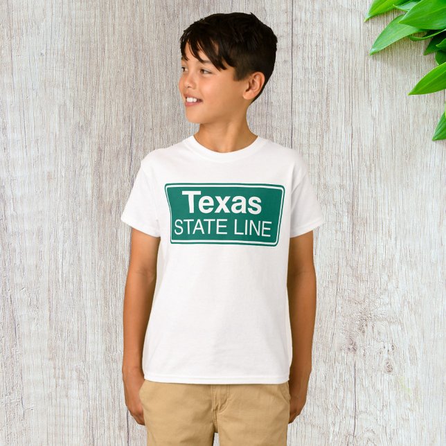 Texas State Line Road Sign T Shirt (Skapare uppladdad)