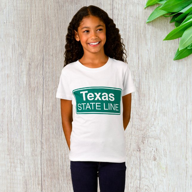 Texas State Line Road Sign T Shirt (Skapare uppladdad)