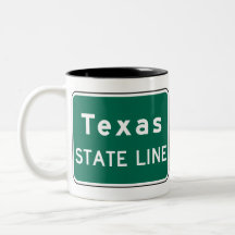 Texas State Line Road Sign