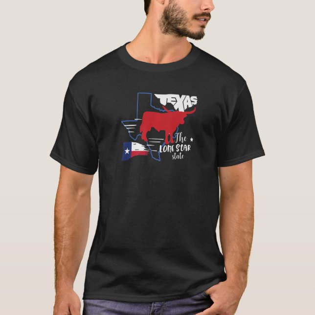 Texas State Longhorn Western Howdy 1 T Shirt (Framsida)