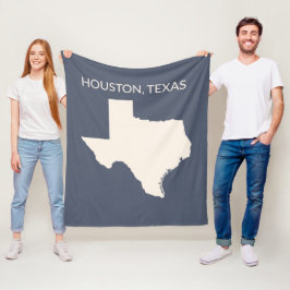 Texas State Map Home Decor Fleecefilt