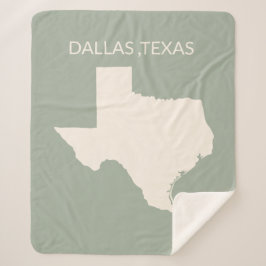 Texas State Map Home Decor  Sherpa Blanket