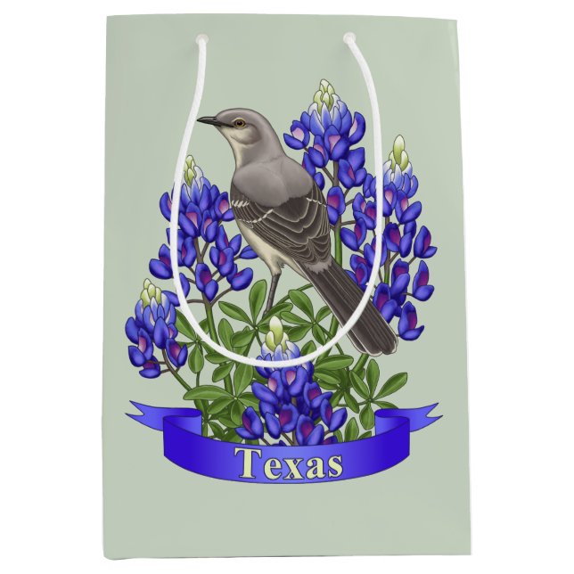 Texas State Mockingbird & Bluebonnet Flower (Framsidan)