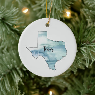 Texas State Painting Illustration Ornament