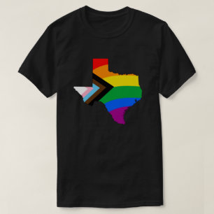 Texas State Pride HBTQ Progress Pride T Shirt