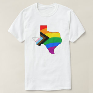 Texas State Pride HBTQ Progress Pride T Shirt
