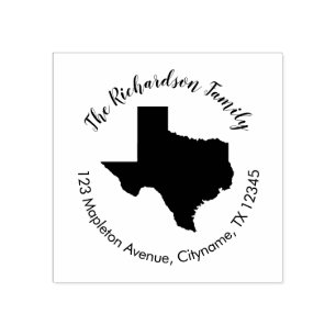 Texas State returadress gummi frimärke Stämpel