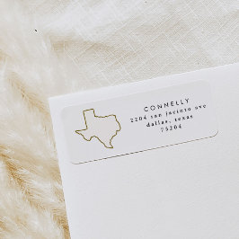 Texas State Returetiketters Returadress Etikett
