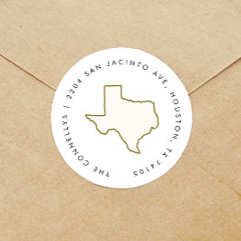 Texas State Returetiketters Runt Klistermärke