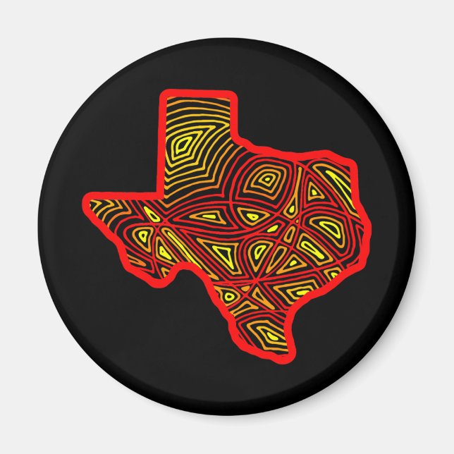 Texas State Scribbleprint Magnet (Framsidan)