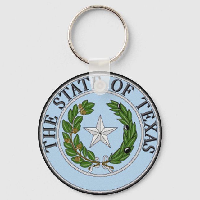 Texas State Seal Keychain Nyckelring (Framsida)