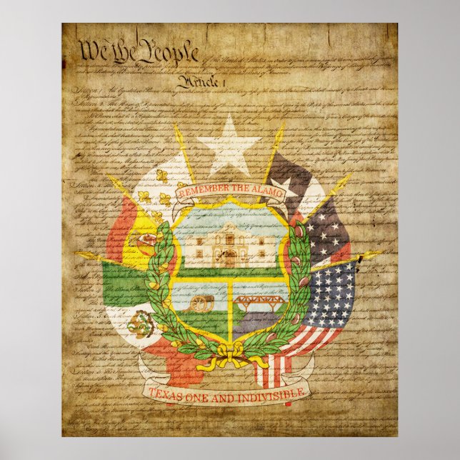Texas State Seal Reverse Poster (Framsidan)