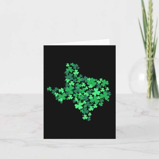 Texas State Shamrock Lucky Texan St Patrick Day Gi Kort (Framsida)