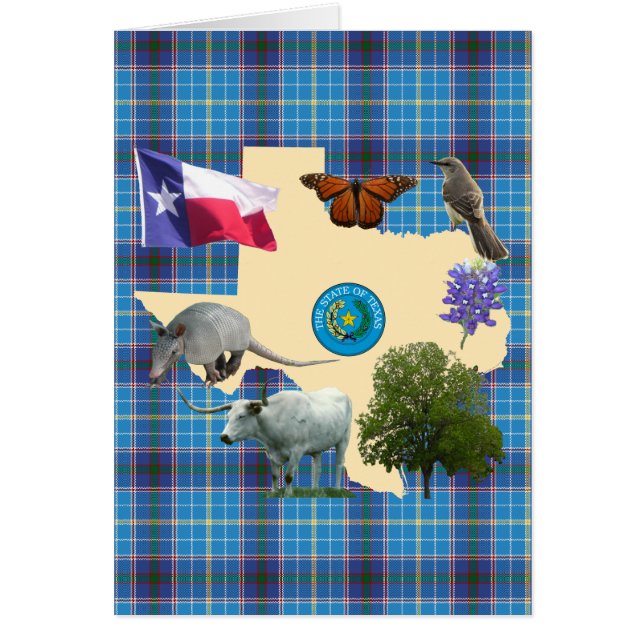 Texas State Symbols Hälsningskort (Framsidan)