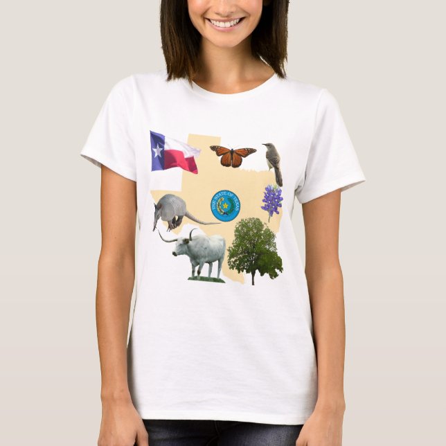 Texas State Symbols T-shirt (Framsida)